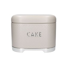 KitchenCraft Large Square Biscuit Tin Storage Cake Jar Kitchen Cream Vintage