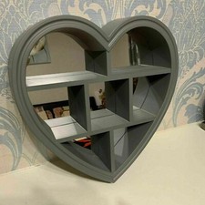 GREY HEART MIRROR SHELF 6