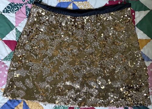 Zara gold sequin mini skirt - mini,
