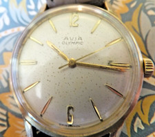 Avia "Olympic" Gentlemen's Gold Plated Manual Winding Watch.