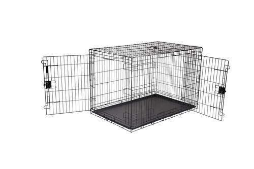 Xxl metal dog crate - metal, with