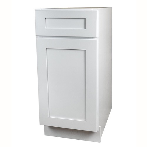 White shaker base cabinet - white,