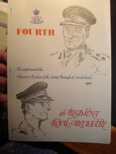 4th Regiment Royal Artillery Sunderland British Army Military History 1974
