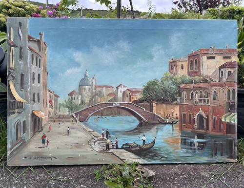 Mid century oil canvas - mid,