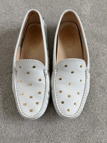 Tod white leather studded - tod’s,