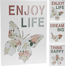 Shabby Chic Wooden Wall Art Wood Wall Art Picture Hanging Plaque Message Frame