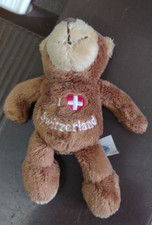 Switzerland Magnetic Clip Bear by Edelweiss - Size Approx. 10 cm tall