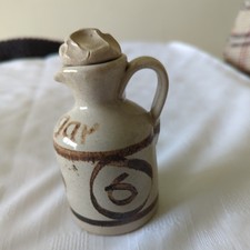  "Abaty" Studio Pottery Wales - Vinegar Bottle with Cork Stopper - Hand Thrown