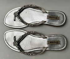 Dune Silver Sandals Diamante