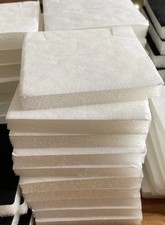 30X White Foam Sponge Inserts display Pads cut for jewellery boxes 8x8x1cm 