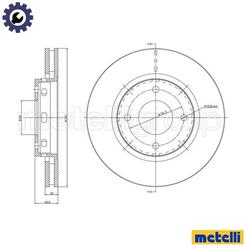 Brake disc 1236c for - brake, 23-1236c