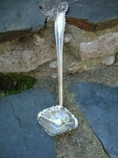 Vintage Silver Plated Punch Ladle -Made in England - Film Prop Retro Spoon Wine