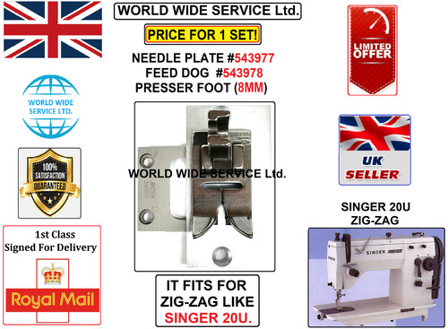 Singer 20u zigzag needle - singer, plate