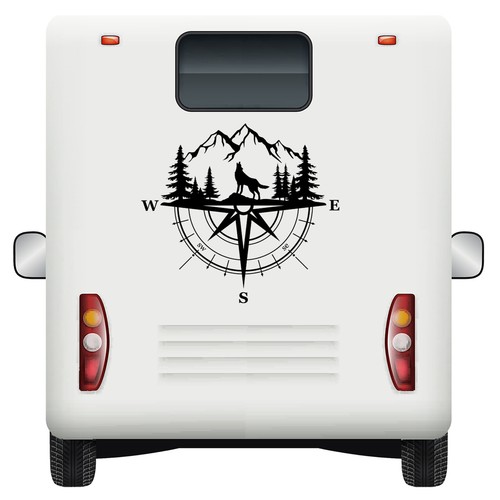 Car stickers wolf - car,