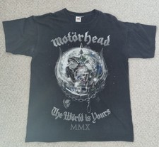 MOTORHEAD - THE WORLD IS YOURS EUROPE TOUR T SHIRT - VINTAGE 2010 OFFICIAL MERCH