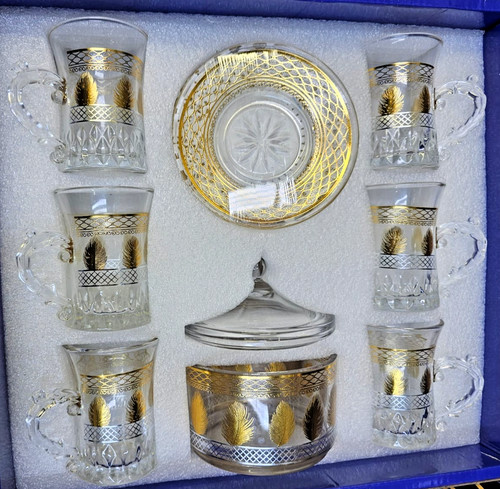 Turkish glass tea set - glass, of