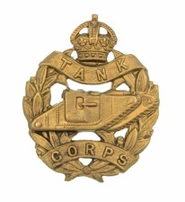 Tank Corps Badge Brass Metal
