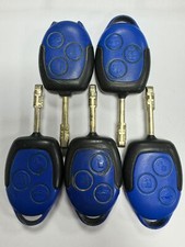 5 X GENUINE FORD TRANSIT 3 BUTTON REMOTE KEY FOB MK7 TIPPER VAN BLUE, TESTED !