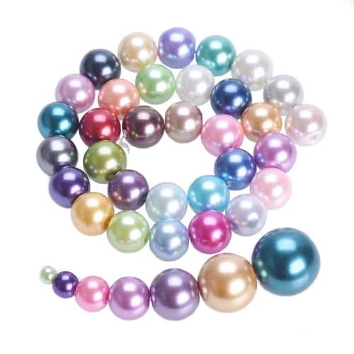 Pearl glass round - glass,