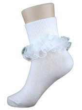 Miniccigirl White Ruffled Girl