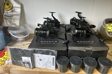 Fox 12000 FS Reels X 4 Plus Spare Spools Boxed Mint Carp Fishing Big Pit -