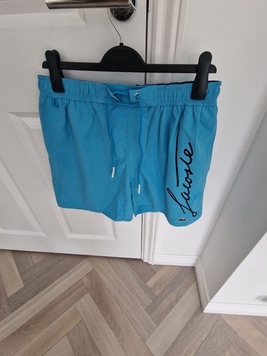 Lacoste turquoise swim shorts - turquoise,