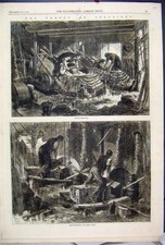 Original Old Antique Print