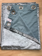 Unbranded pale blue  ring eyelet curtains 108cm  Wide x 140cm drop.