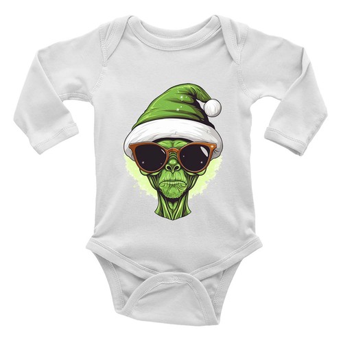 Green christmas elf alien - elf,