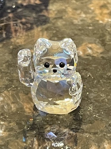 Swarovski crystal lucky cat - crystal,