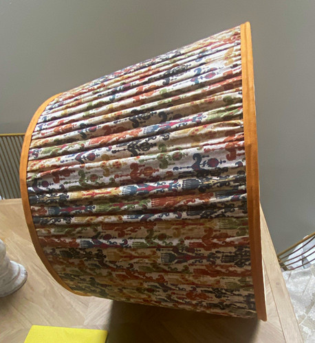 Pleated drum lampshade floral - drum,