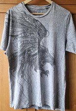 Men's Next Grey T-Shirt Top Size Medium With Eagle Design