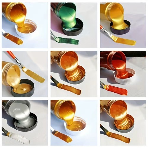 60ml gold metallic acrylic - 60ml,gold,