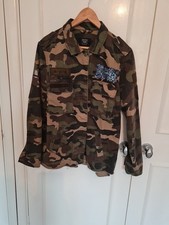 Bershka Womens Camouflage Military Jacket Size L