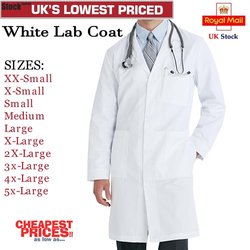 Unisex white lab coat hospital - coat,