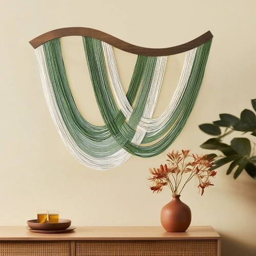 Wave macrame hanging boho - macrame,