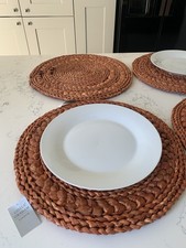 Set Of 4 Wicker Charger Plates