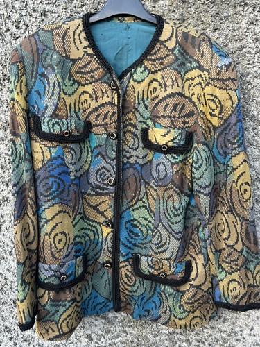 Vintage floral tapestry jacket - floral,