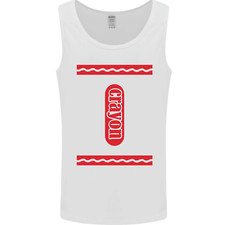 Crayon Fancy Dress Outfit Costume Funny Mens Vest Tank Top