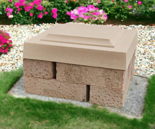 Cast stone pier cap 5x1 - stone,