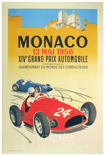 Vintage 1956 monaco - grand, prix