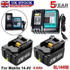 14.4V Battery For Makita Lithium BL1440B 4.0Ah BL1430B BL1450 194066-1 Charger