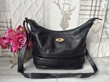 Rowallan Cross Body Bag Shoulder Bag Black Leather Handbag
