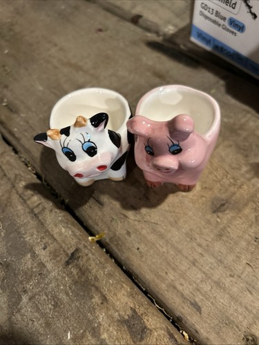 Ceramic egg cups pack farm - cups,