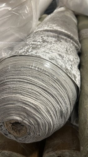 Silver crushed velvet fabric - velvet,
