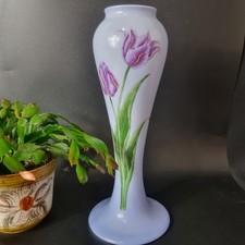 Past Times  Art Nouveau Style Vase Gloral Purple Lilac 30cm Tall Large
