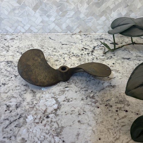 Vintage brass boat motor - boat,