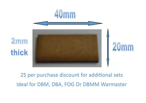 25x 2mm mdf bases - 40mm, 20mm