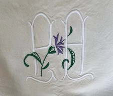 New VINTAGE FRENCH LINEN METIS SHEET MONO PA 203 x 292cm 