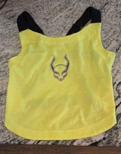 Cyberdog backless vest top staps neon yellow UV reactive clubbing rave